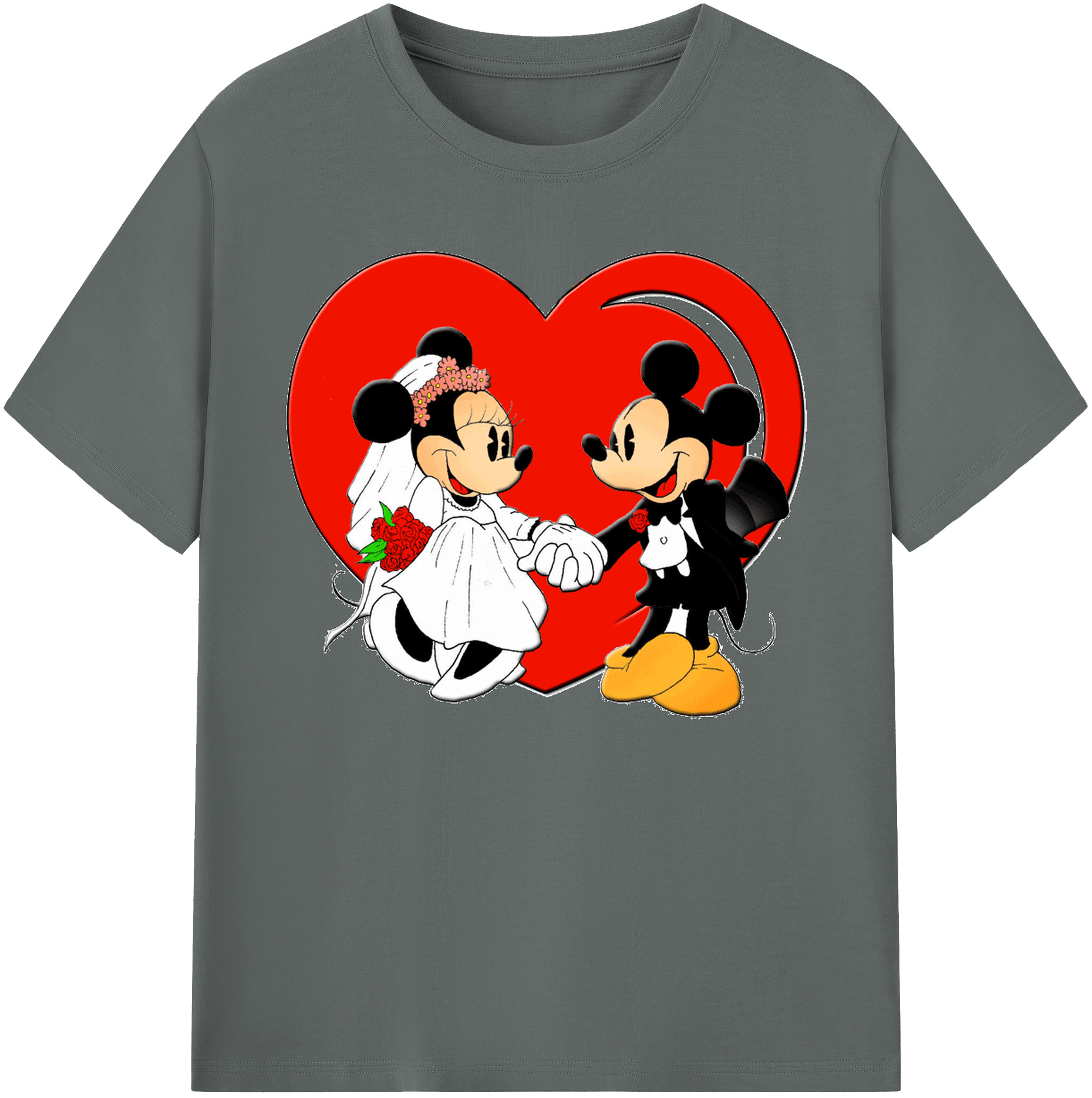 ミッキーマウス Mickey Mouse 綿100％ メンズ半袖Tシャツ｜肌触りやわらか＆通気性